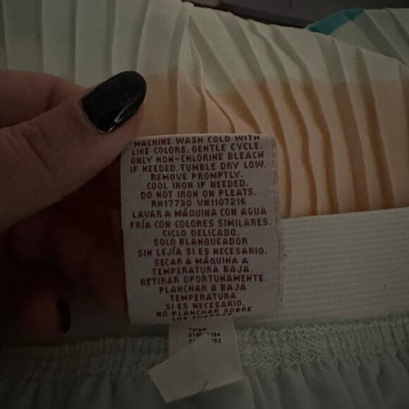 Merona Multicolor Striped Accordion Pleated Skirt Women's Size Medium - Picture 7 of 9